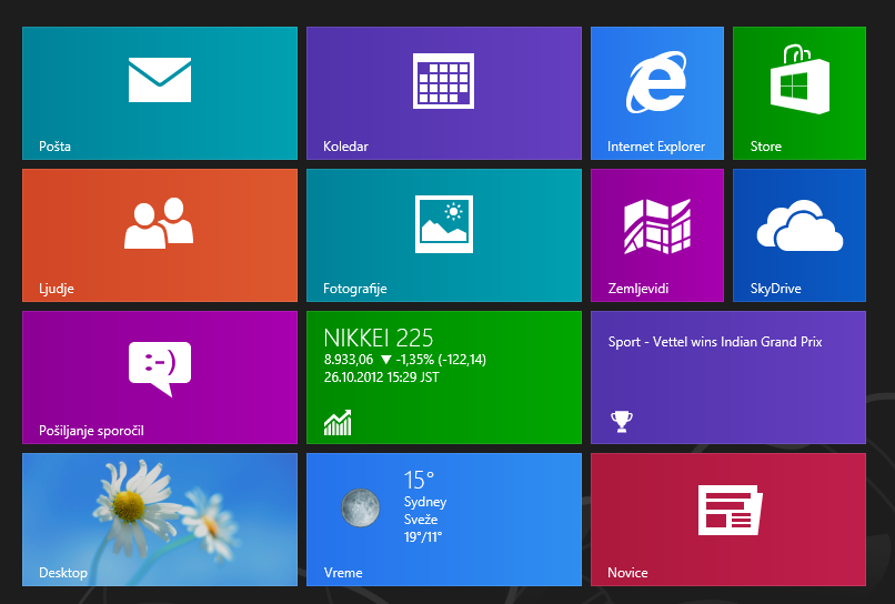 windows live tiles on android