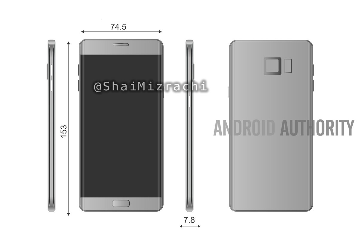 Samsung Galaxy Note 7 rendering