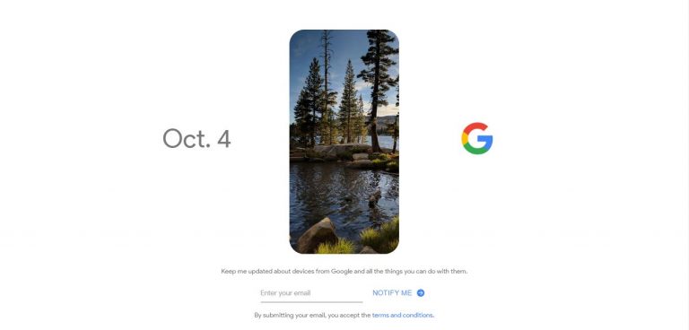 4 Ottobre Google Pixel