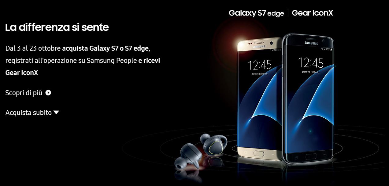 Samsung Galaxy S7 Edge Gear IconX