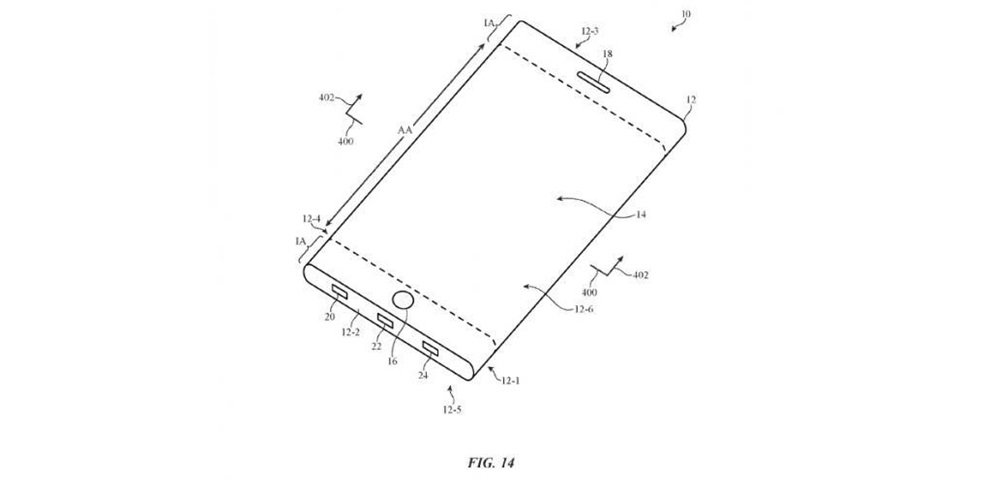 apple iphone 8 brevetto display curvo