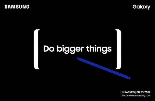 Samsung Galaxy Note 8 invito presentazione