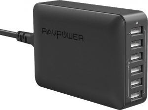 RavPower - HUB di ricarica con 6 porte USB - Codici Sconto Amazon - Esclusiva GizDeals