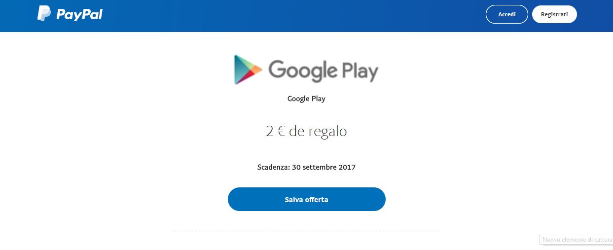 Google Play Store: ecco come ottenete 2 euro di sconto con PayPal
