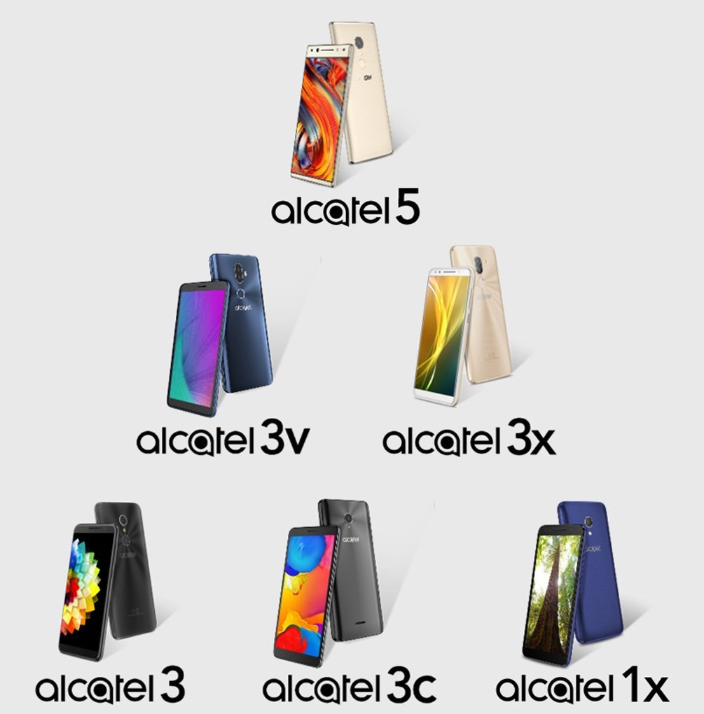 Alcatel smartphone line-up 2018