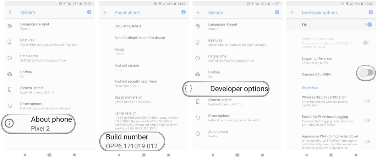 android 8.1 oreo pixel visual core