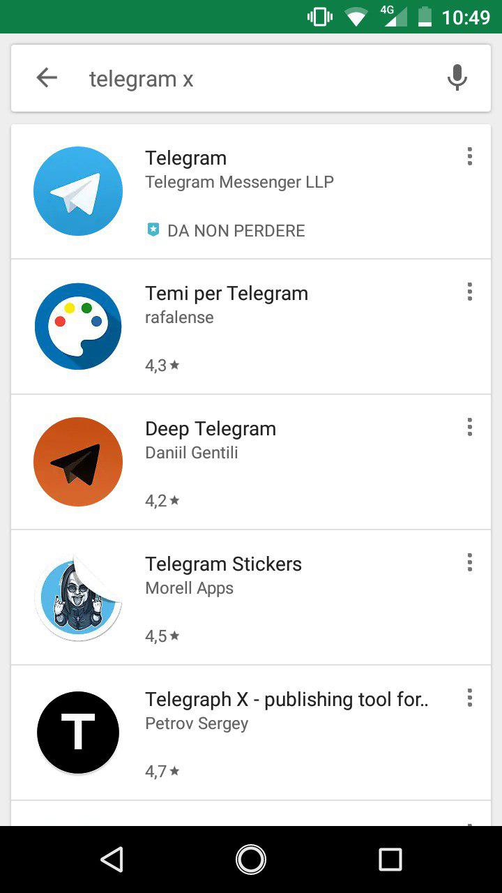google play telegram x