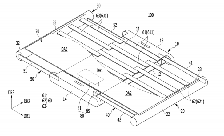 Samsung brevetto display estensibile