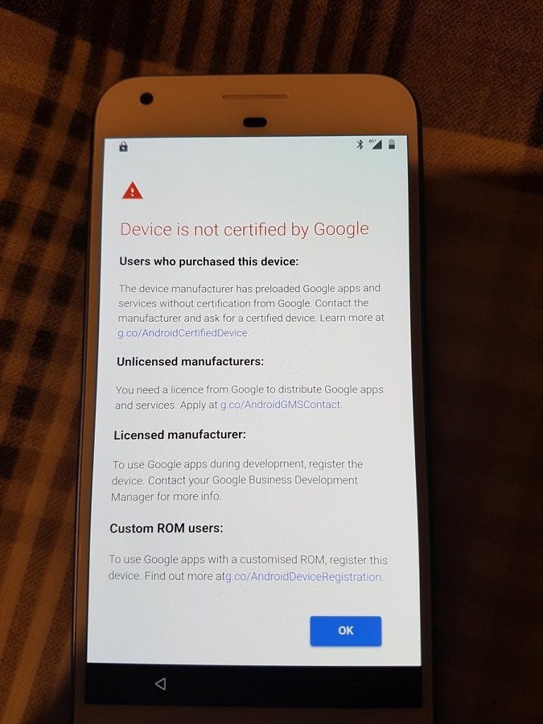google blocca gapps smartphone non certificati CTS