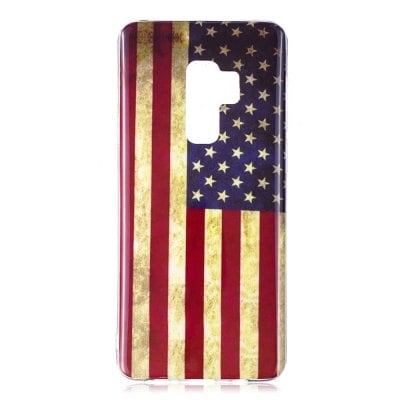 Silicone Case for Samsung Galaxy S9 Plus National Flag Pattern Soft TPU Cover
