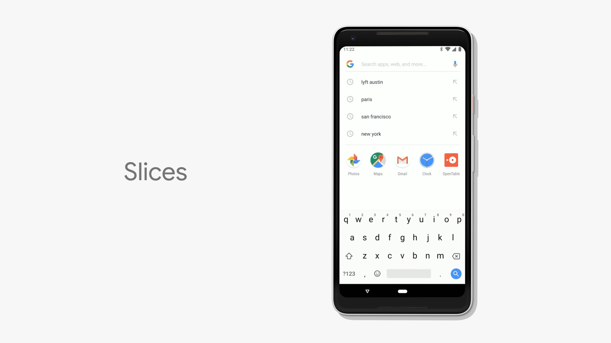 Google Android P App Actions Slices