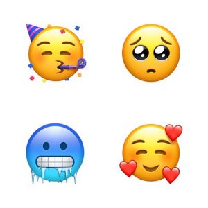 smiley de emoji apple enfrenta iphone