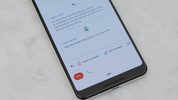 google pixel 3 call screen