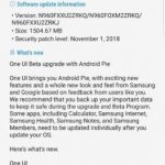 samsung galaxy note 9 one ui android 9.0 pie