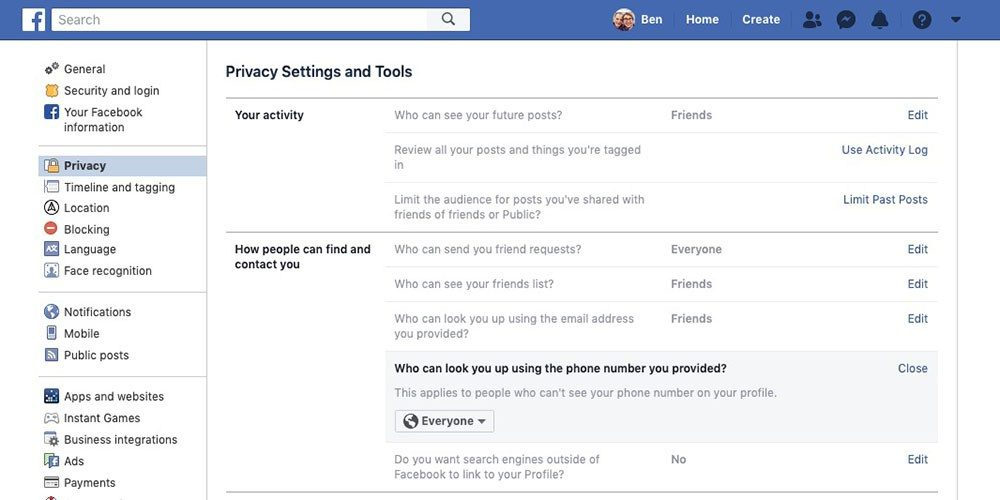 facebook autenticazione a due fattori