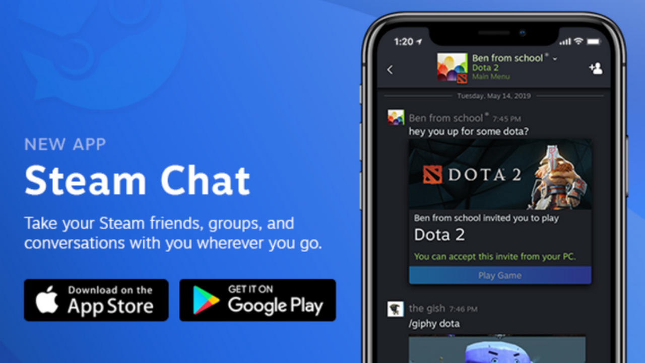steam chat android ios