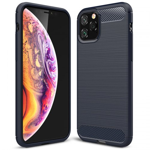 Naxtop Carbon Fiber Brushed Soft Back Cover Fully Protected Phone Case For Apple IPhone 11 Pro Max / IPhone 11 Pro / IPhone 11