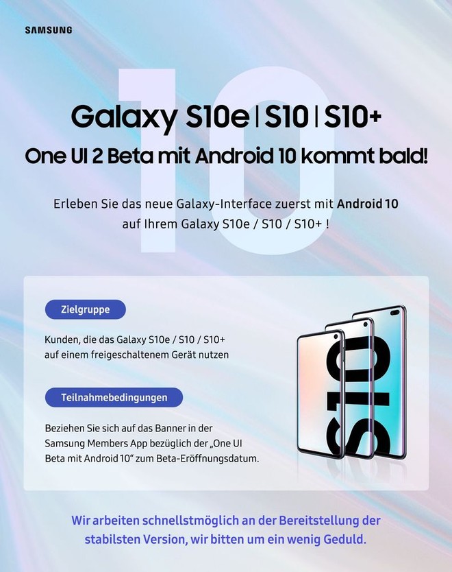 samsung galaxy s10 one ui 2.0