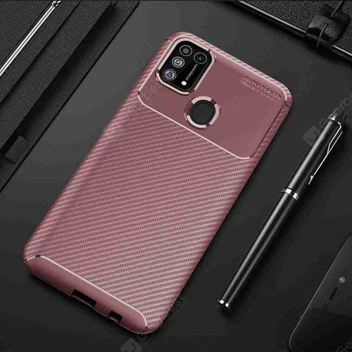 Solid Color Beetle Carbon Fiber Phone Case for Samsung Galaxy M31