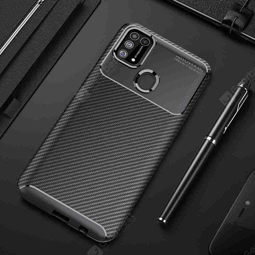 Solid Color Beetle Carbon Fiber Phone Case for Samsung Galaxy M31