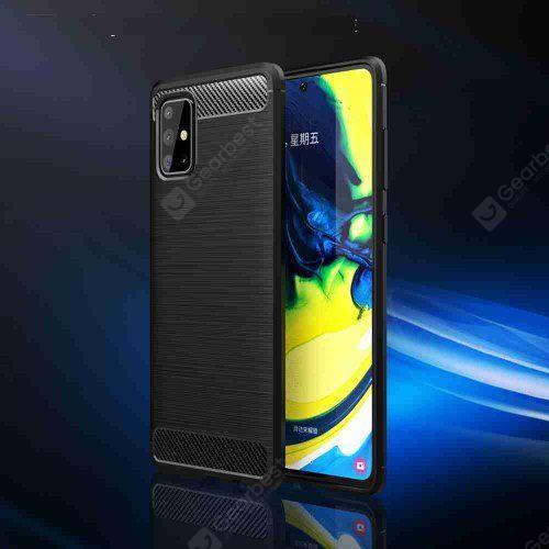 Solid Color Brushed Carbon Fiber Phone Case for Samsung Galaxy A71
